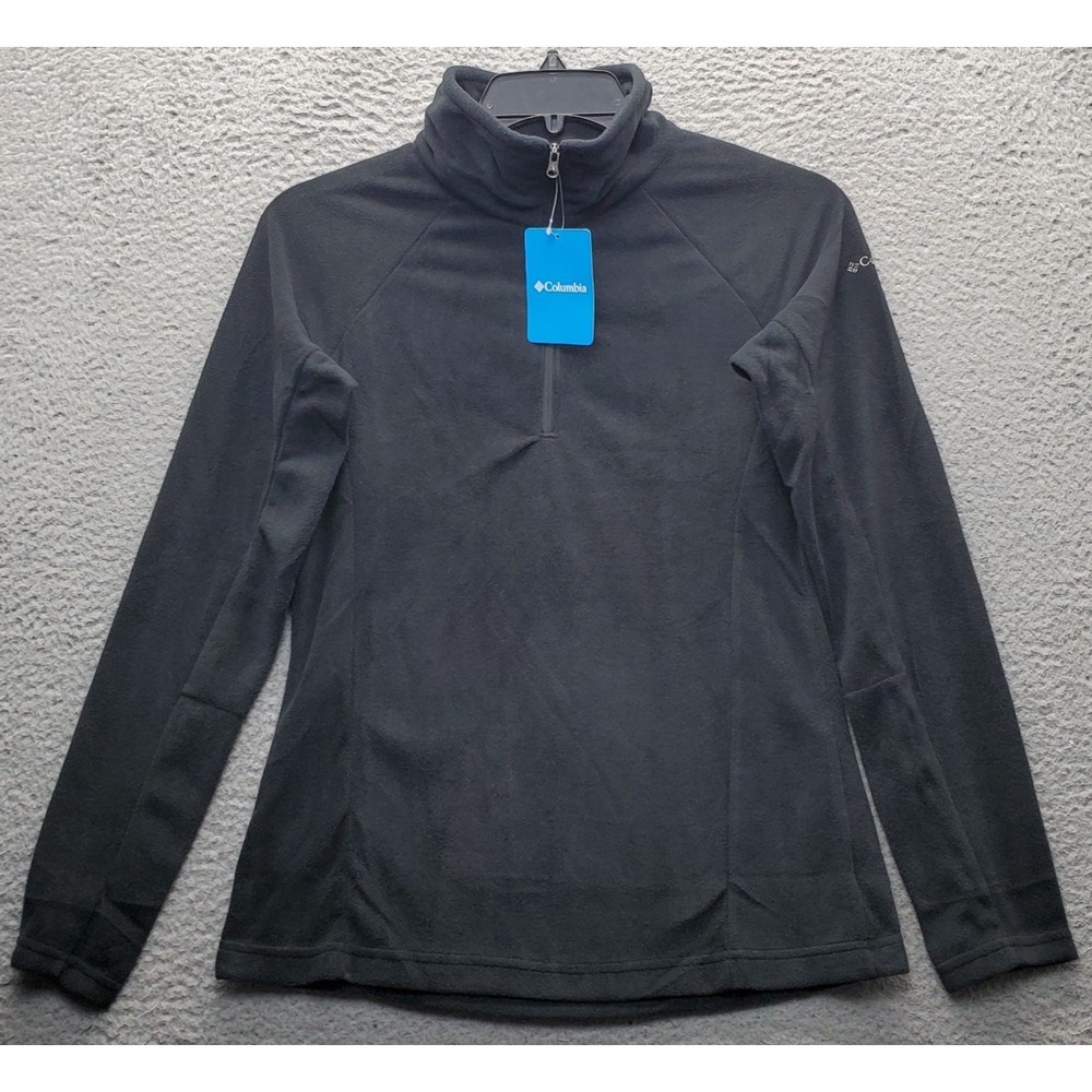 Columbia Glacial IV Quarter Zip Sweatshirt Womens Small Black Fleece Lightweight